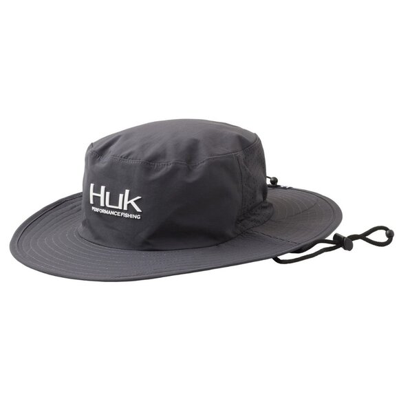 Huk Boonie Fishing Hat Performance Head Wear Dark Gray Volcanic Ash One Size NWT - Picture 1 of 11